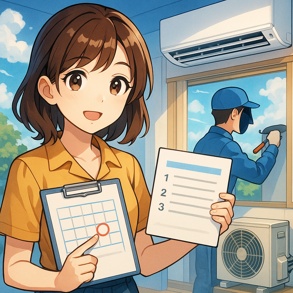 6月のエアコン工事：見積もりと日程の3つの要点